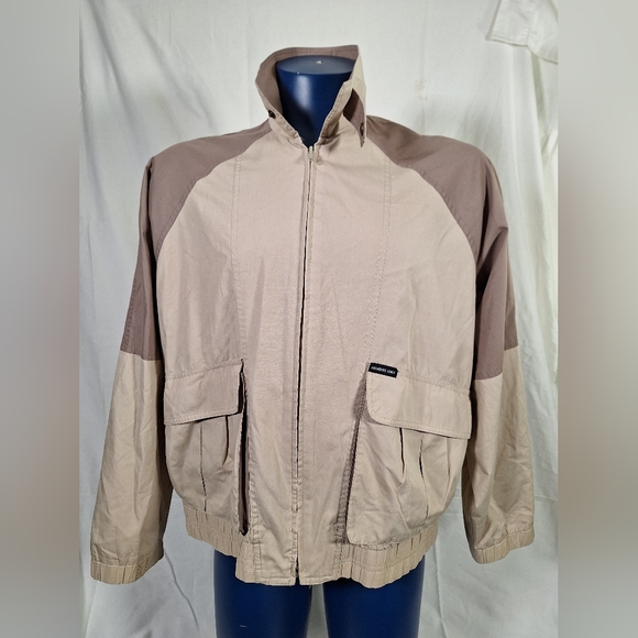 Mens VTG Members Only Tan/Brown Full zip Jacket - Picture 4 of 5